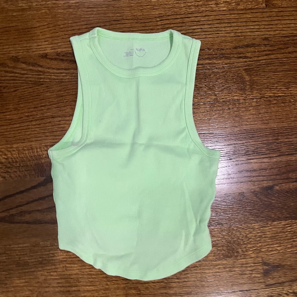 Aerie Light Green Ribbed Tank Top